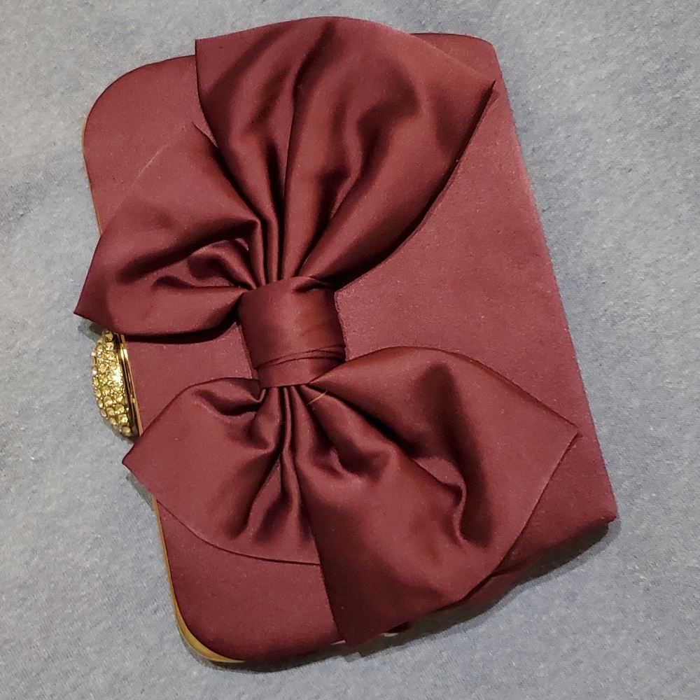 Deep purple clutch evening bag